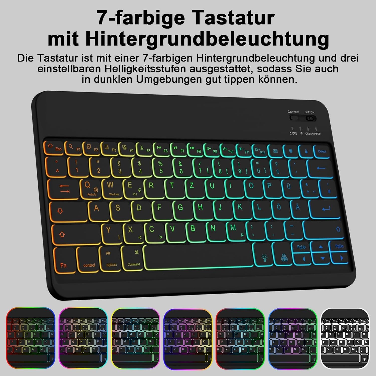 Tastiera Retroilluminata per Samsung Galaxy Tab S9+/S9 plus 12,4" 2023, Tastiera Retroilluminata Rimovibile Con Custodia per Galaxy Tab S9+ 12,4 Pollici 2023 (SM-X810/X816/X818), Verde Scuro