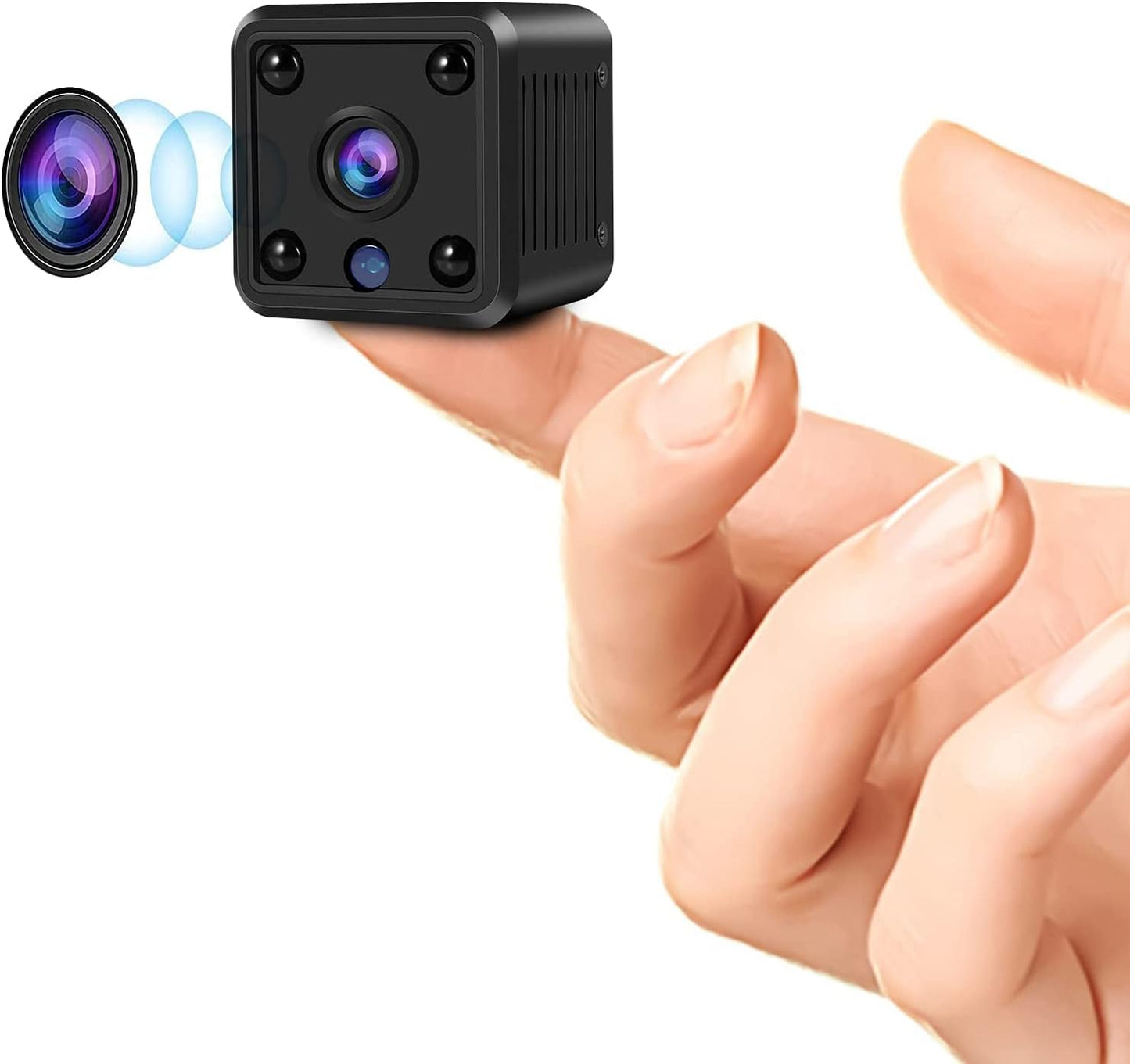 Mini Fotocamera, 1080P, Mini Telecamera Di Sorveglianza WLAN, per Interni, Mini Fotocamera, Trasmissione Live per Cellulare, App, per Micro Camera Interna, Con Batteria, Piccola Telecamera Di