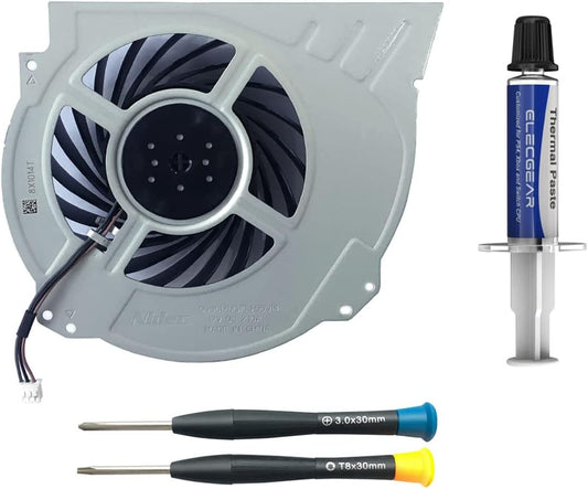Ventola Di Raffreddamento Interna Sostitutiva per PS4 PRO Cuh-7Xxx – Parte Di Ricambio Della CPU Cooling Fan, Pasta Termica, TR8 PH0 Set Di Cacciaviti Tool per Playstation 4 PRO