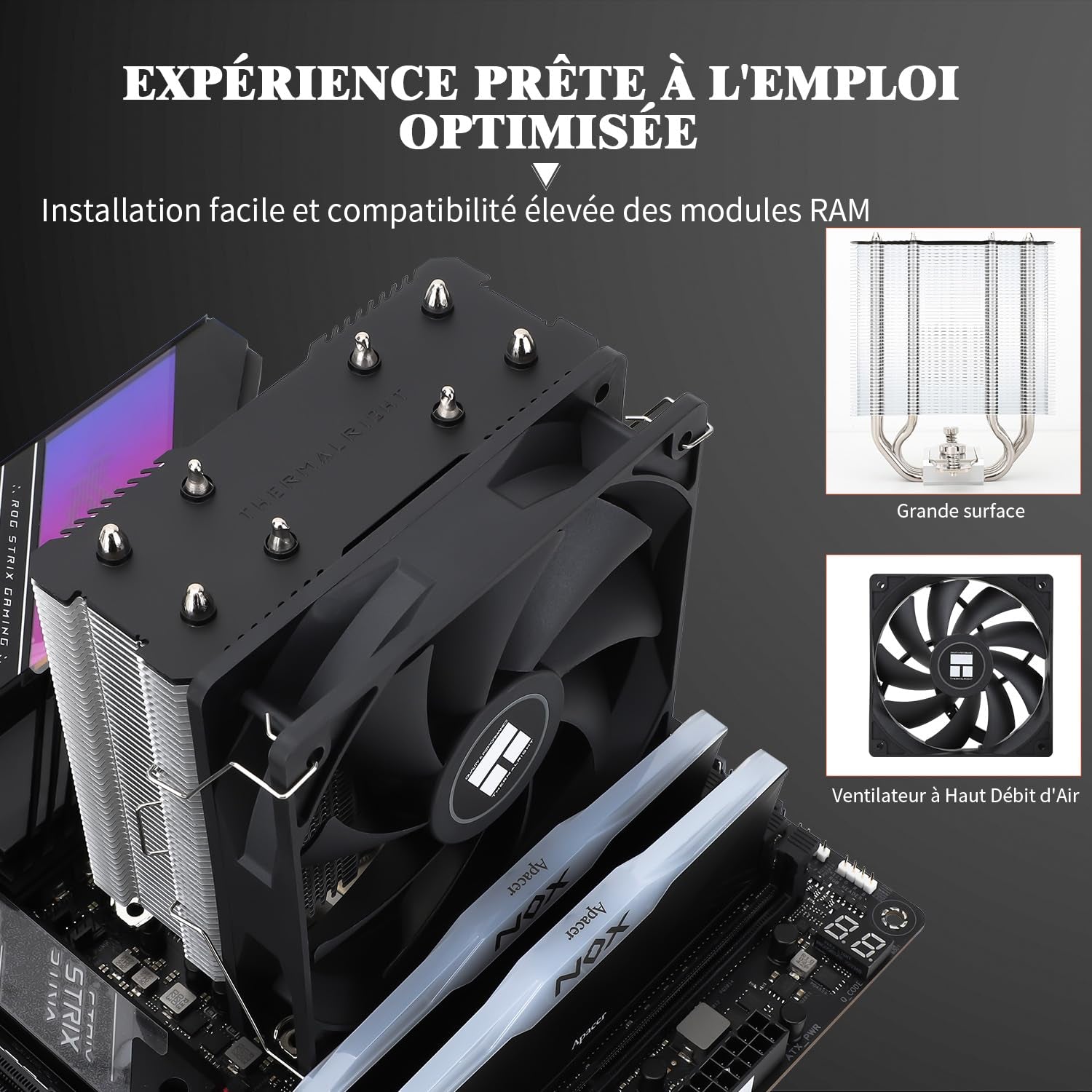 Assassin X 120 SE CPU Air Cooler, AX120 SE, 4 Heatpipes, TL-C12C PWM Silent Fan CPU Cooler Con Cuscinetto S-FDB, per AMD Am4/Intel 1150/1151/1155/1156/1200/1700/17XX