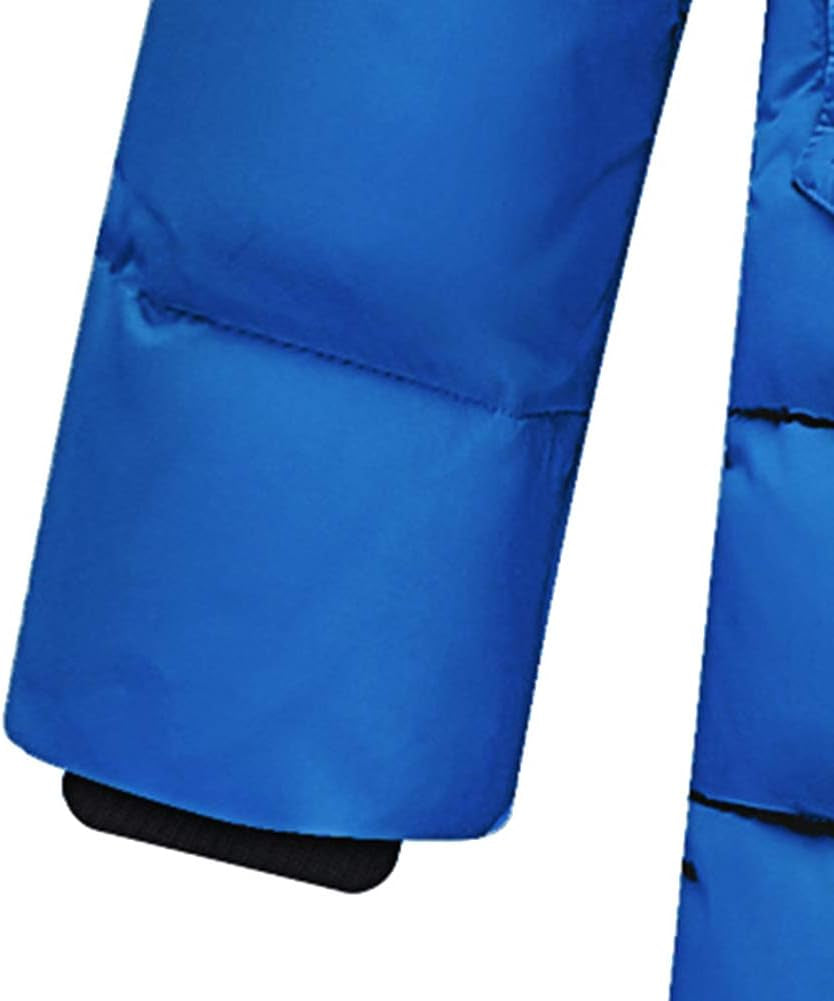 Bambini Ragazzi Inverno Piumino Imbottito Lungo Cappotto Con Pelliccia Cappuccio per 2-12 Anni
