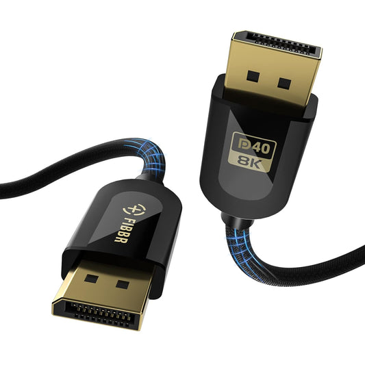 Cavo Displayport 2.1 Certificato Da 2 M, Cavo Superspeed DP2.1 40 Gbps, Cavo Video Displayport Da 16 K a 30 Hz, 10 K a 30 Hz, 8 K a 60 Hz, 4 K a 165 Hz, HDR, HDCP2.2, Cavo Da DP a DP per Monitor