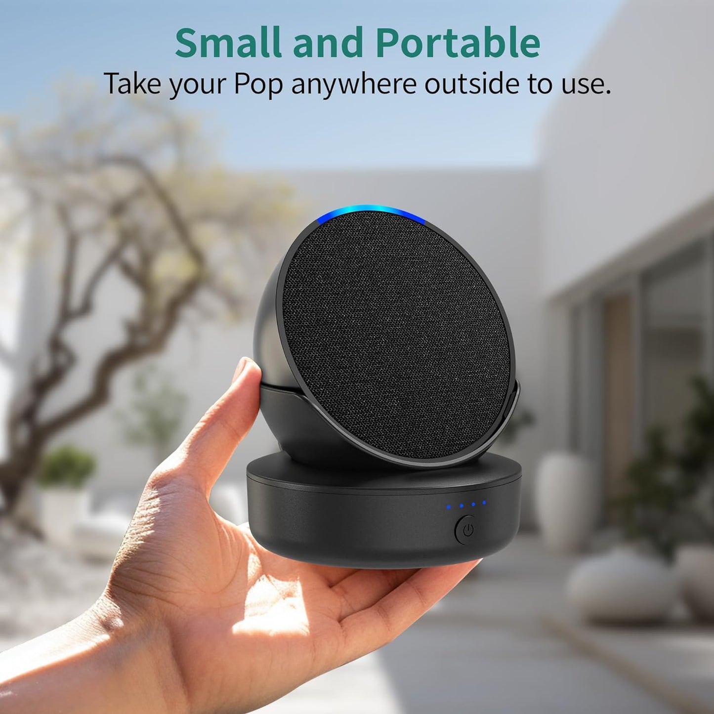 Base per Batteria Ricaricabile per Ech0 Pop - Stazione Di Ricarica Portatile (Senza Pop) Nero