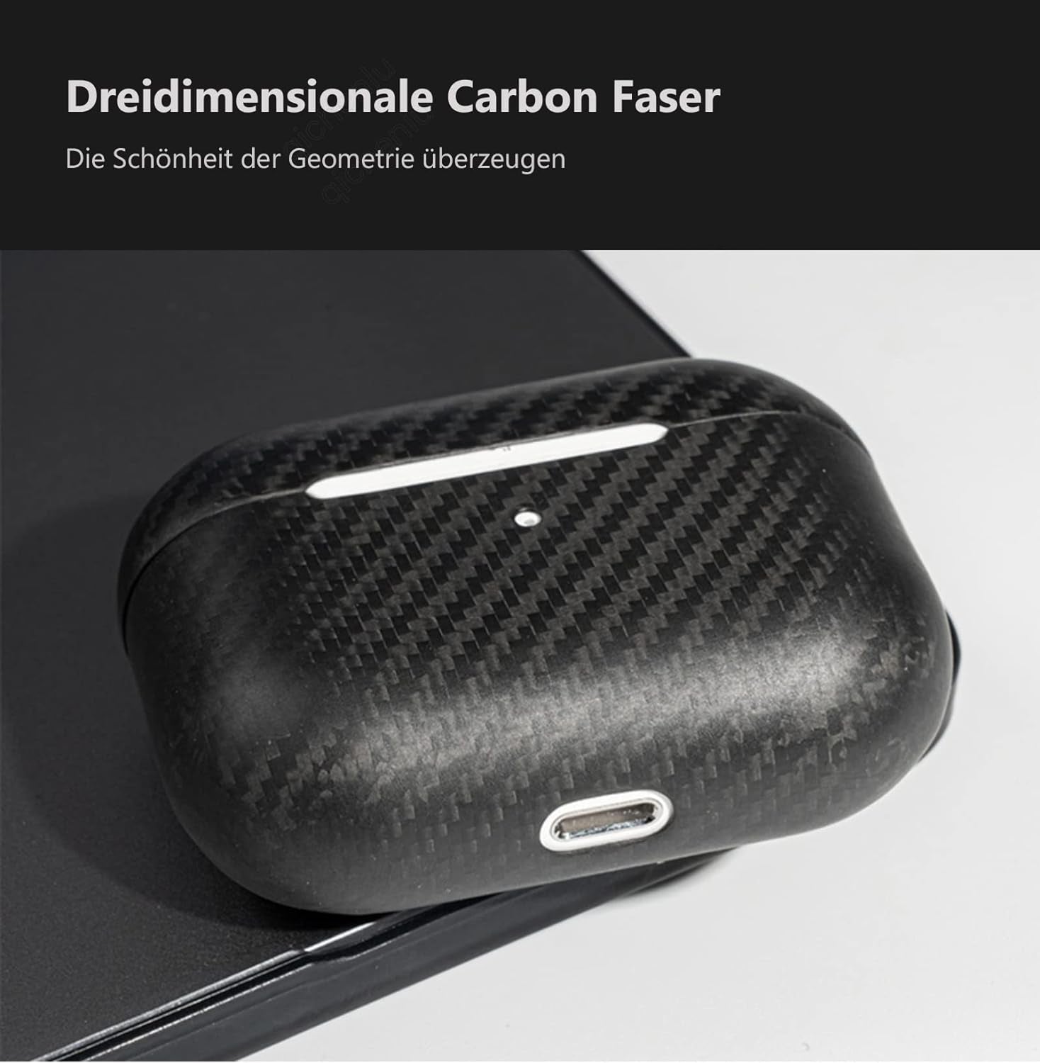 [Estremamente Sottile] Custodia in Carbonio Nero Opaco Compatibile Con Airpods 3, Resistente Ai Graffi, Compatibile Con Airpods 3 Custodia Di Ricarica Wireless