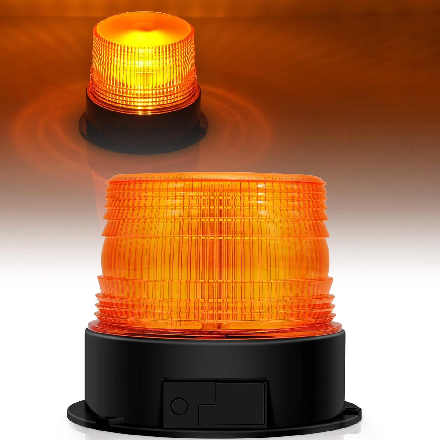 LED Lampeggiante 12V Stroboscopica Ambra Segnalazione Lampeggiante Di Emergenza Orange Luce Rotante Magnetica per Camion