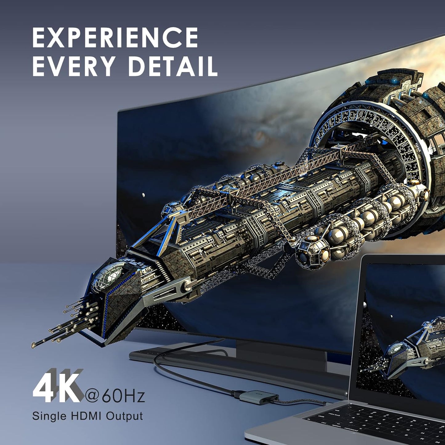Adattatore USB C a Doppio HDMI, 4-IN-1 Adattatore Multiporta Da Tipo C Con 4K@60Hz E 4K@30Hz HDMI, 100W Di Ricarica Rapida, USB 2.0 Supporta Thunderbolt 3 per Macbook Air Lenovo Dell HP Chromebook