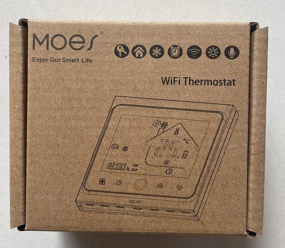 Termostato Wifi Smart per Riscaldamento a Pavimento Ad Acqua, Wifi a 2.4Ghz E Cavo Neutro Richiesti, Thermostat Digitale Schermo Touch Button, Con Alexa Google Home E Smart Life Tuya Telefono APP