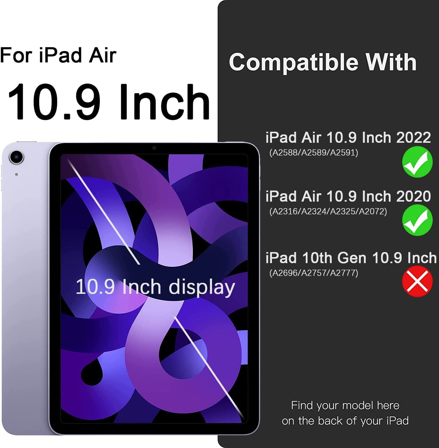 Cover Compatibile Con Ipad Air 5 Generazione 2022/Ipad Air 4 Generazione 2020 10.9 Pollici, Custodia in Supporto Protettivo Con Pencil Holder - Supporta La Carica Di Pencil 2Nd Gen, Verde Pino