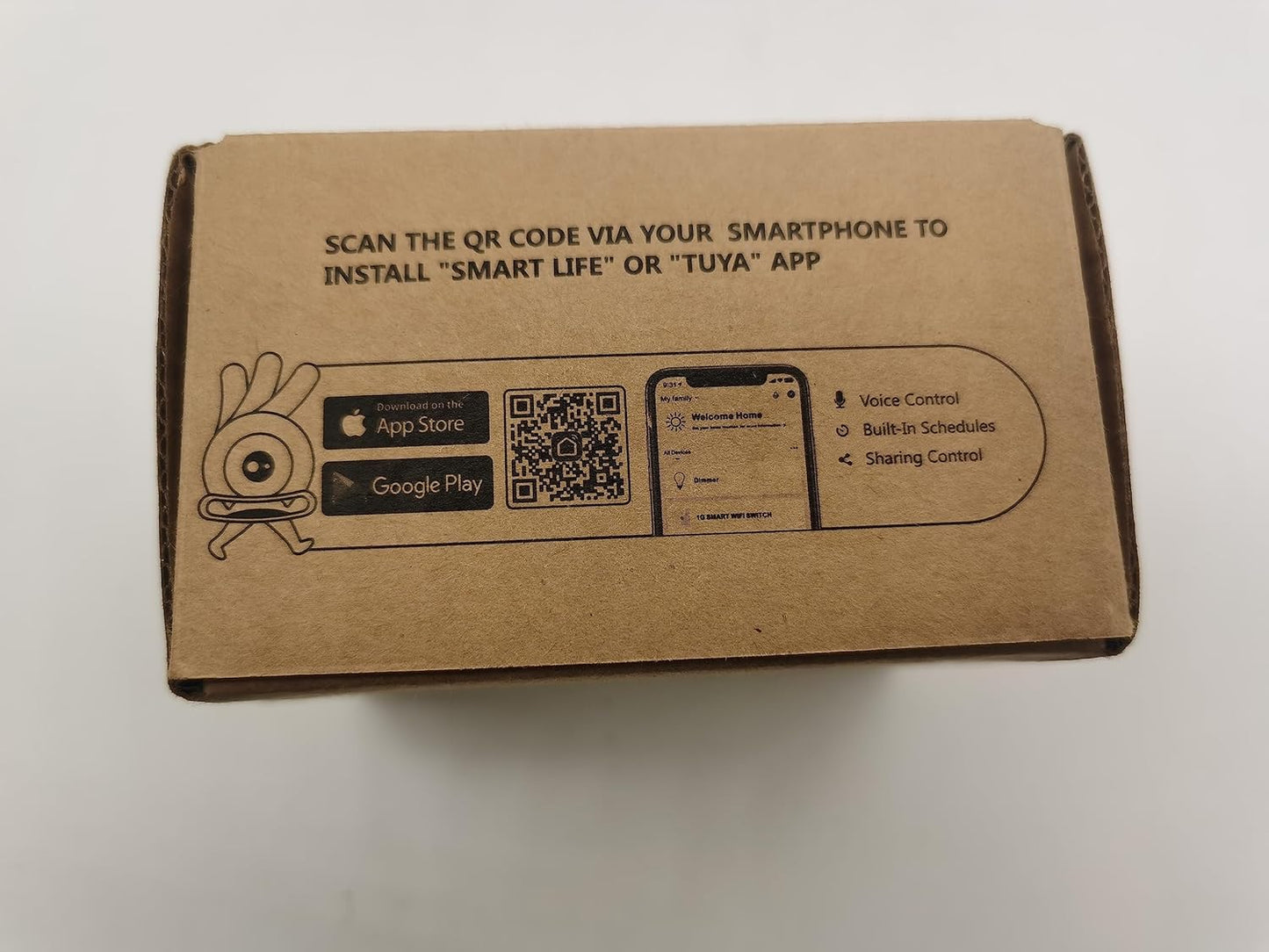 WILD - Interruttore Luminoso Con Presa WIFI Compatibile Con Alexa E Google Home 1/2/3 Velocità 1 Way Interruttore Touch E Presa Smart Eu, Bianco