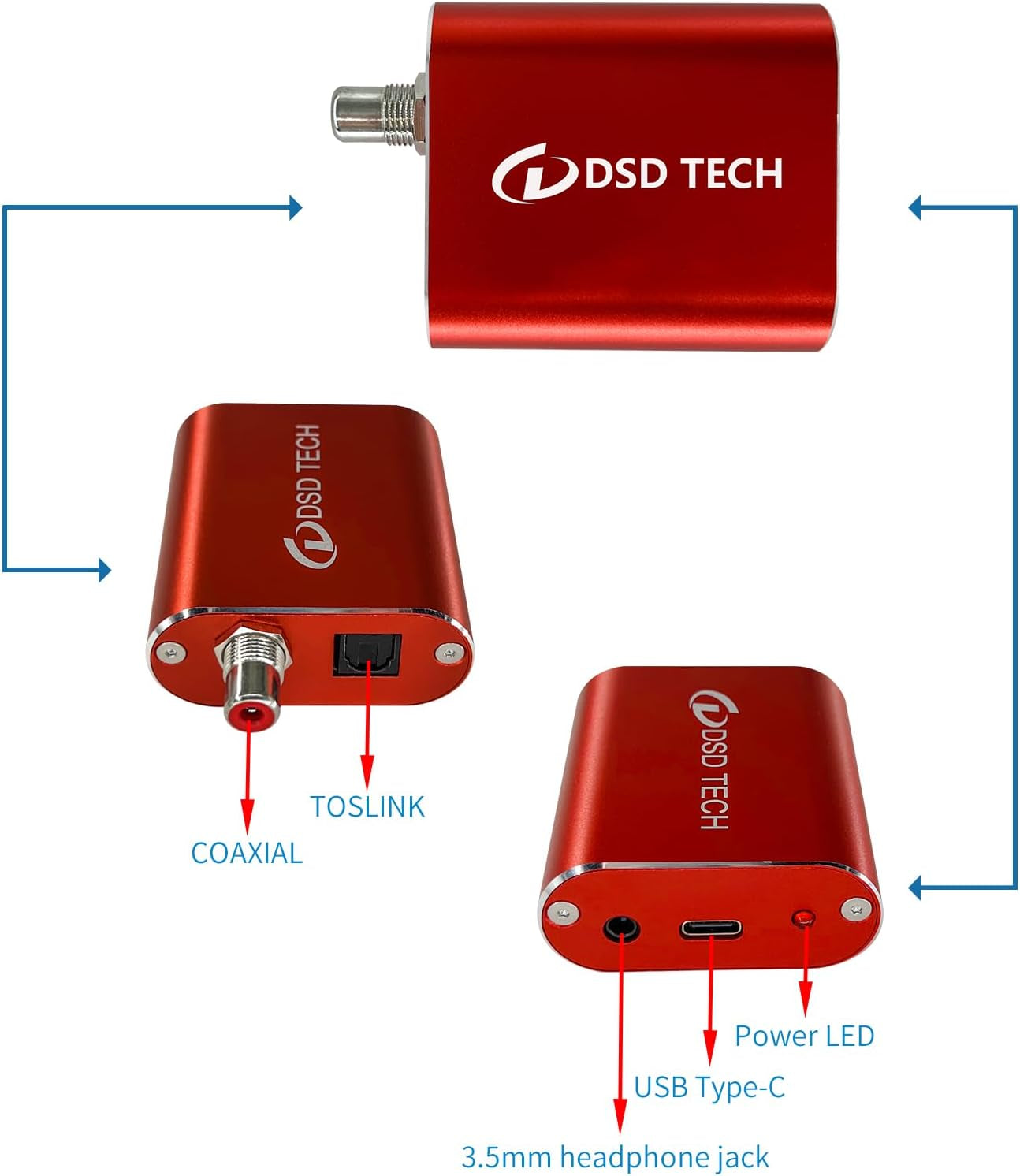 SH-AU02A Supporto Adattatore Audio SPDIF Coassiale Da USB a TOSLINK 96K 24Bit