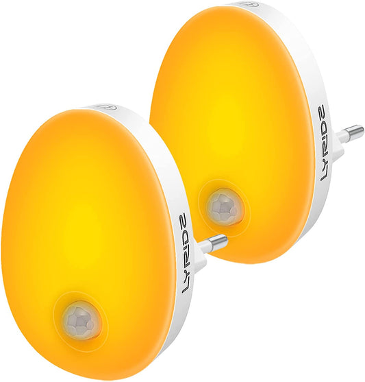 Ambra - Presa Di Luce Notturna Con Rilevatore Di Movimento, Luce Notturna Plug in Dimmerabile, Luce LED Intelligente Con Luminosità Regolabile per Bambini, Camera Da Letto, Cucina, Corridoio