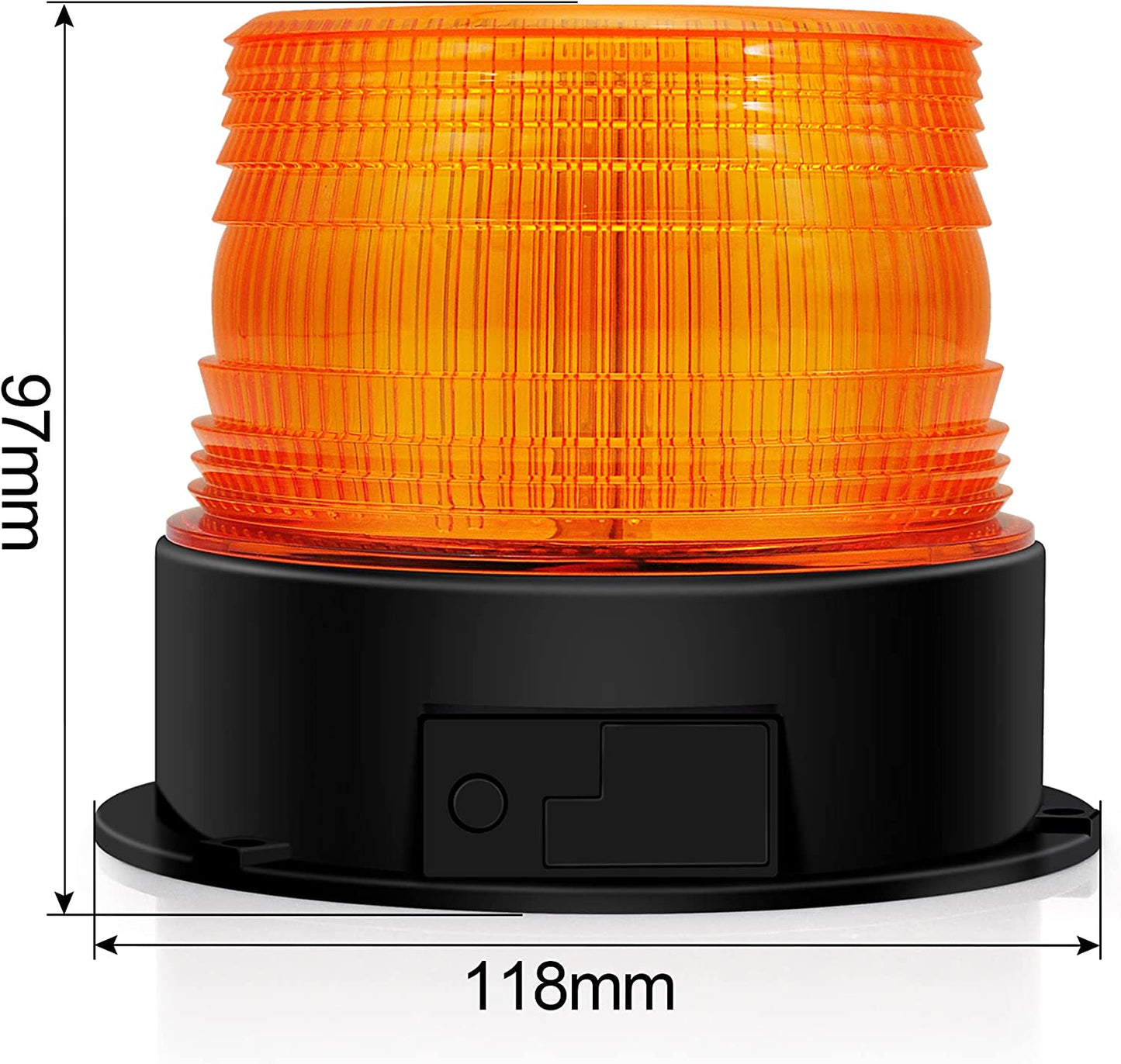 LED Lampeggiante 12V Stroboscopica Ambra Segnalazione Lampeggiante Di Emergenza Orange Luce Rotante Magnetica per Camion