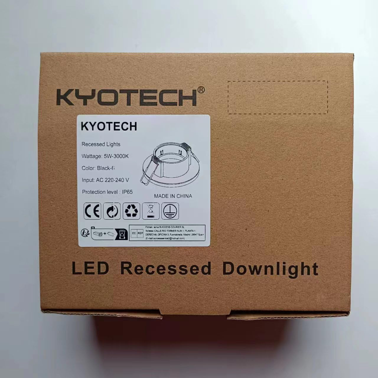 Faretti LED Da Incasso per Mobili,5W 230V 500LM Luci Da Soffitto Interno,Luce Calda 3000K Faretto Led Incasso Bagno IP65, Ø68Mm,Adatto per Bagni Umidi, Interni Vari, Ecc.Nero Set Di 6
