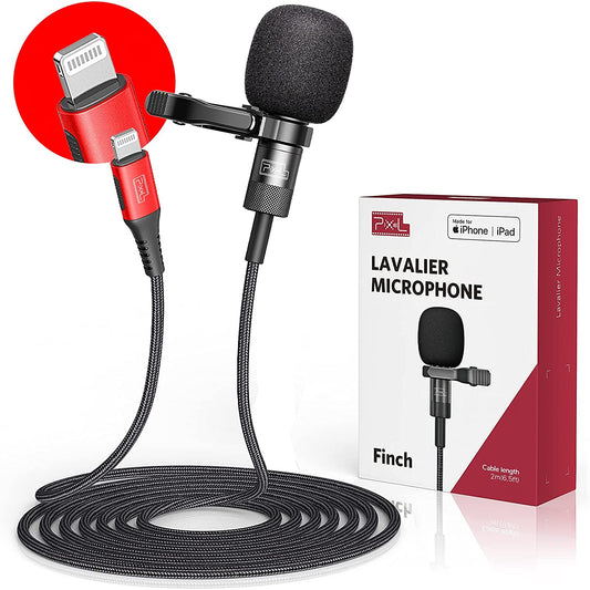 Mfi Lavalier - Microfono per Iphone/Ipad, Registrazione Omnidirezionale E Qualità Audio Hifi, Con Cavo Da 2 M per Registrazione Video Youtube Vlogs E Registrazione Podcast