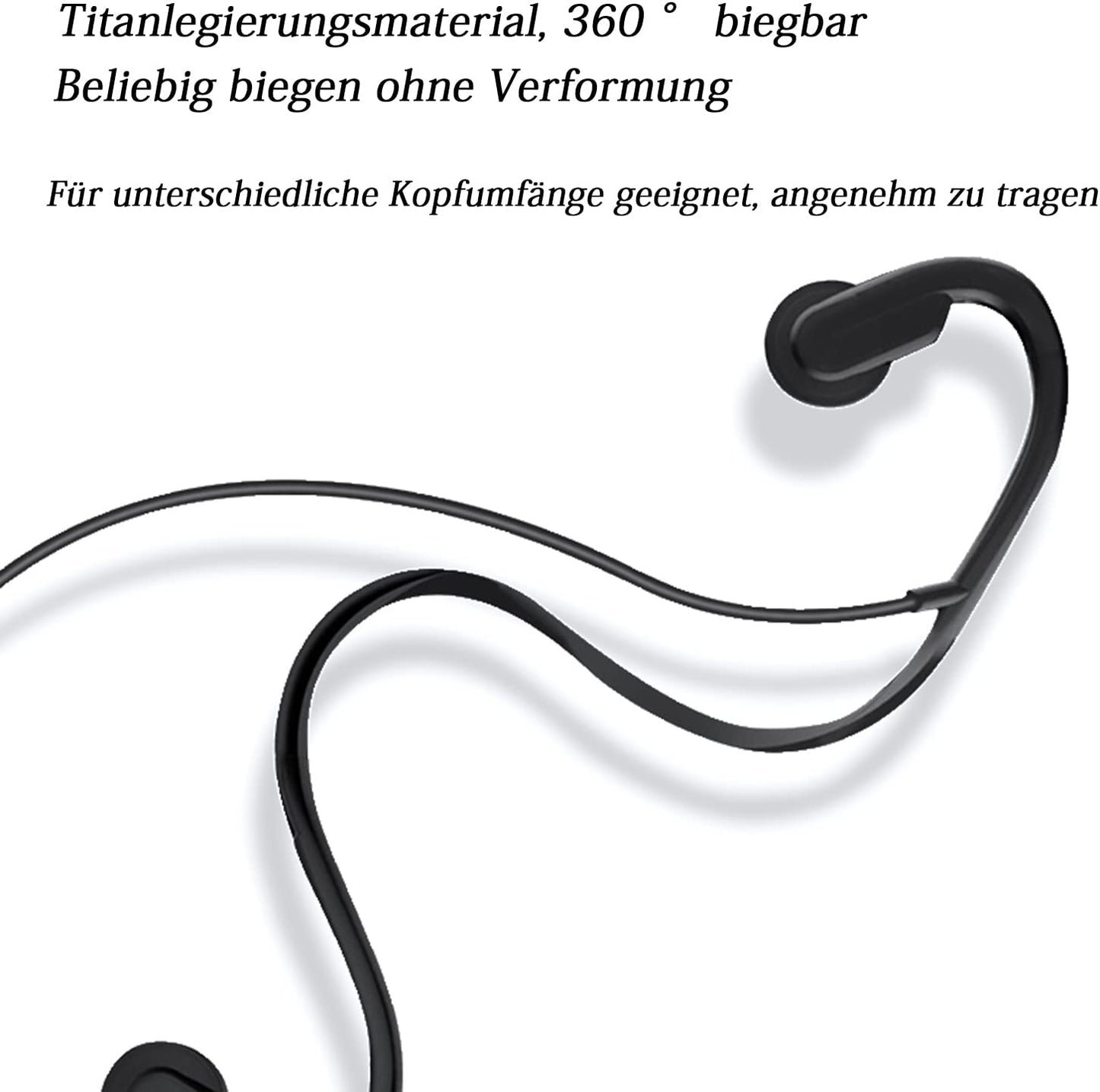 Cuffie a Conduzione Ossea Con Cavo Cuffie Sportive Con Microfono Cablato Cuffie IPX5 Impermeabile Musica Leggera per Corsa, Allenamento, Escursionismo, Guida, Ciclismo (G5-USB-C)