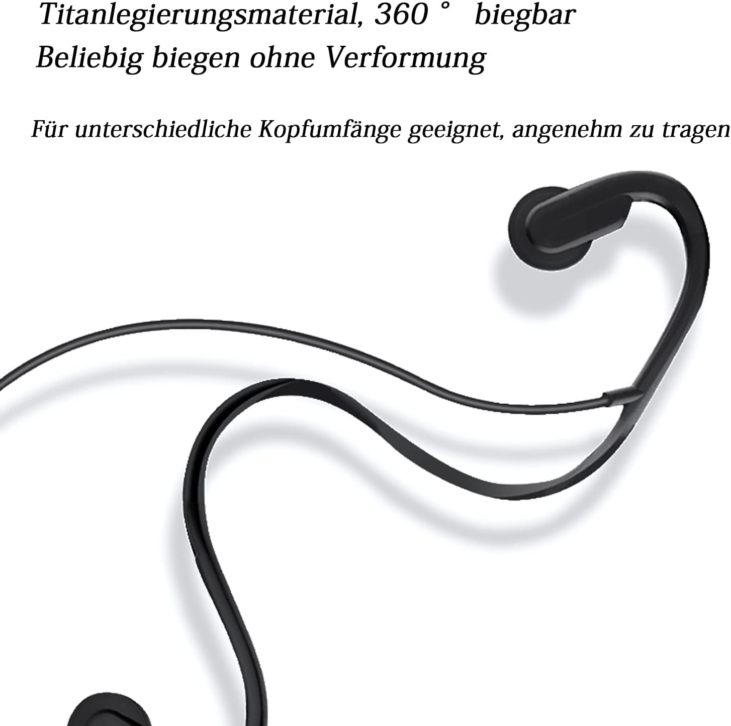 Cuffie a Conduzione Ossea Con Cavo Cuffie Sportive Con Microfono Cablato Cuffie IPX5 Impermeabile Musica Leggera per Corsa, Allenamento, Escursionismo, Guida, Ciclismo (G5-USB-C)