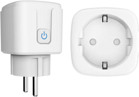 Presa Intelligente Wifi  16A Smart Plug Compatibile Con Alexa E Google Assistant, Smart Outlet Supporto per Temporizzazionev Controllo Vocale Telecomando App