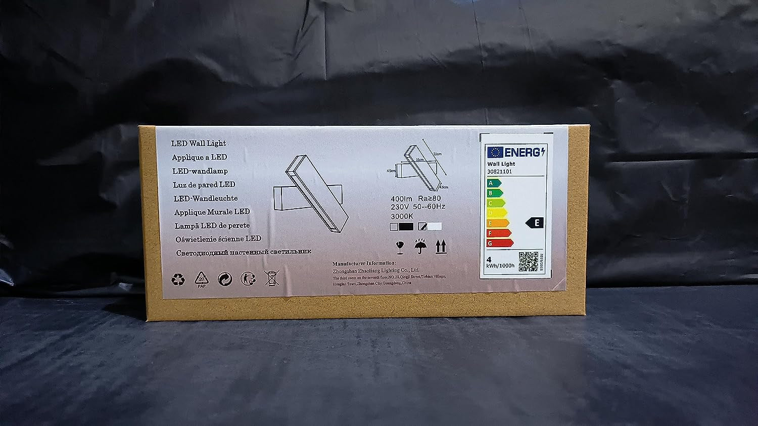 Applique Parete Legno, 4W Applique Da Parete Interno 360° Girevole, 3000K Lampada Da Parete a LED, Lampada a Muro in Alluminio per Soggiorno, Camera Da Letto, Corridoio, Base Bianca (21CM)