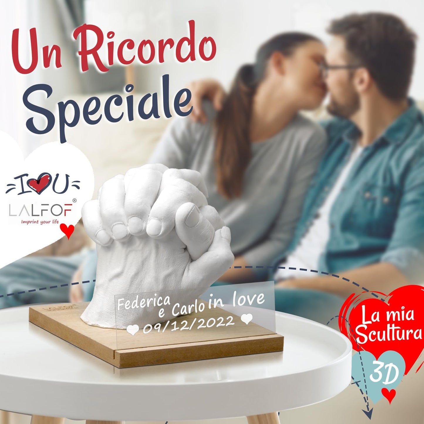 Kit Calco Mani Coppia Con Nome.Idee Regalo Donna Compleanno,Regalo Festa Del Papà,Festa Della Donna,Regali per Lui,Regali per Lei,Idee Regalo Uomo,Regalo Fidanzato, Regalo Anniversario per Lui