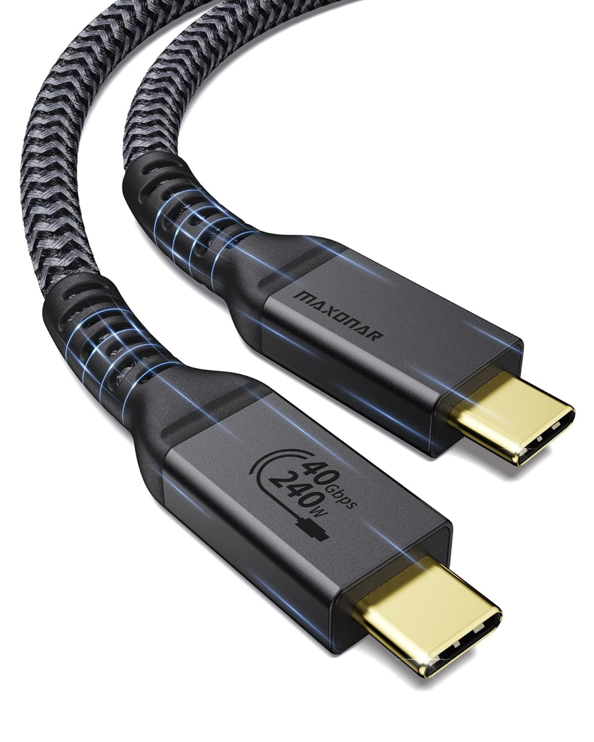 Cavo USB4 Certificato Con Cavo Thunderbolt 4,Cavo Di Ricarica 240W,Cavo Dati 40Gbps,8K@60Hz 4K120Hz Hdr,Pd3.1,Cavo Da USB C a USB C,Compatibile Con Macbook,Ssd,Laptop Di Tipoc,Monitor,Hub,1M