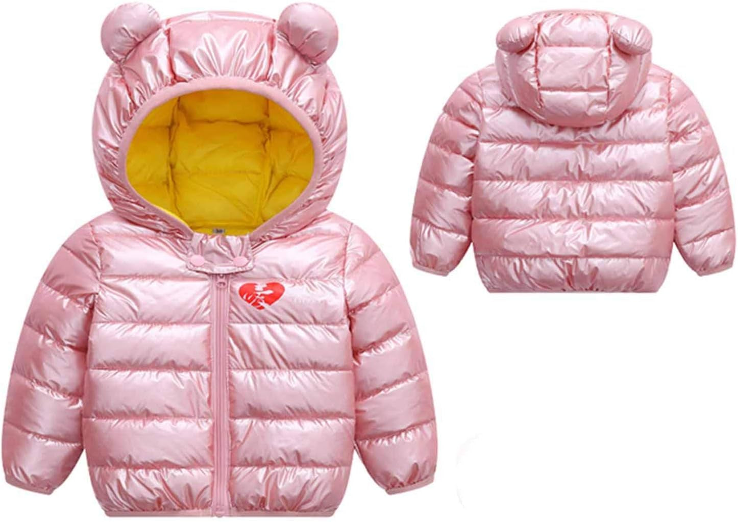 Bambino Giacche Cappotto Con Cappuccio Inverno Ragazzi Ragazze Piumino Leggero Giubbotti