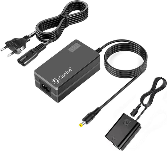 AC-PW20 Adattatore Di Alimentazione Con Display LCD NP-FW50 Kit Accoppiatore CC Con Batteria Fittizia per Sony Alpha A6000 A6100 A6300 A6400 A5100 A7 A7II A7S ZV-E10 RX10II III IV NEX3/5/6/7